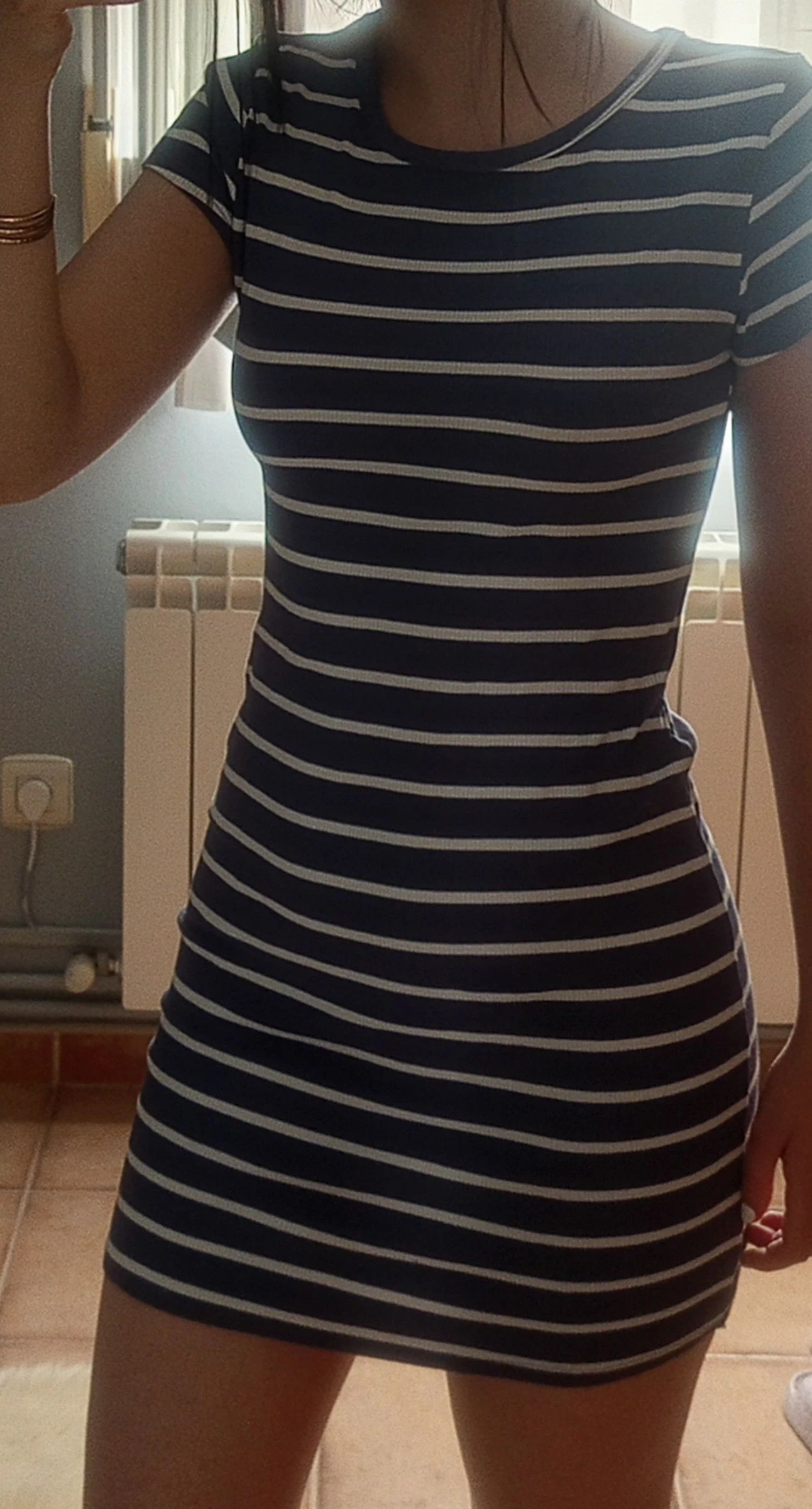 Vestido corto rayas 